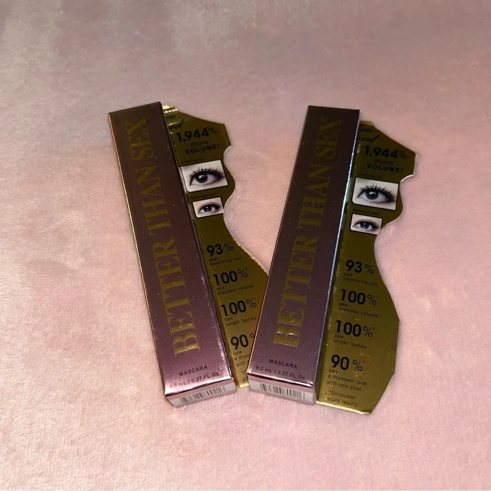 Too Faced Better than Sex black mascara 2 full sized tubes